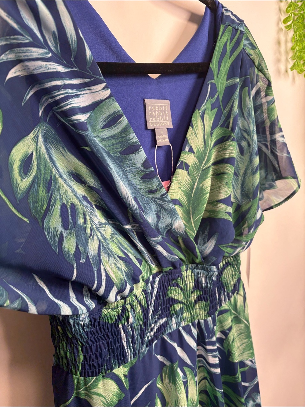 Rabbit Rabbit Rabbit Blue and Green Patterned Dress - Picture 3 of 15
